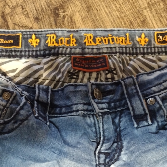 ROCK REVIVAL Moon Ankle Skinny Stretch Distressed Jeans Womens Size 24 Pre-owned - Picture 9 of 17